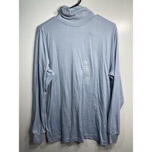 corner stone womens shirt size XL extra large blue long sleeve turtle neck